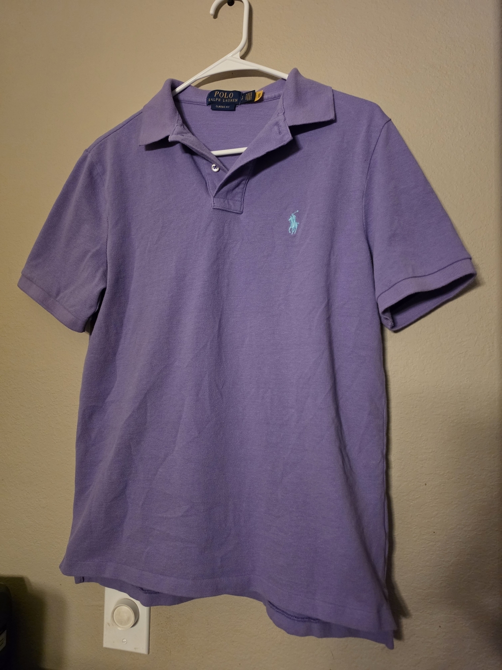 Polo by Ralph Lauren Lavender Short-Sleeve Polo with Aqua Logo